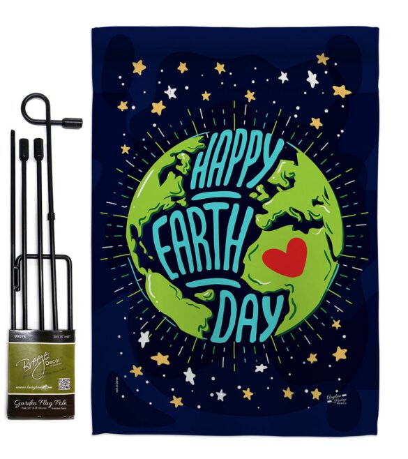 Happy Earth Day - Expression Inspirational Vertical Impressions Decorative Flags HG137176 Made In USA - Image 4