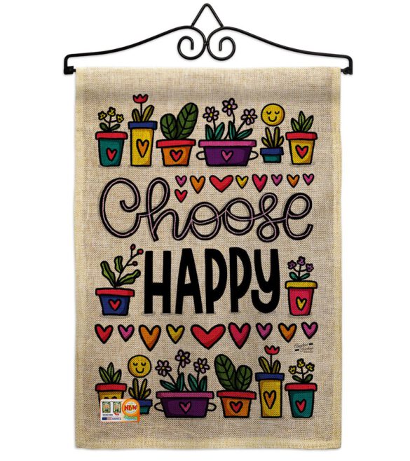 Choose Happy - Expression Inspirational Vertical Impressions Decorative Flags HG137205 Made In USA - Image 13