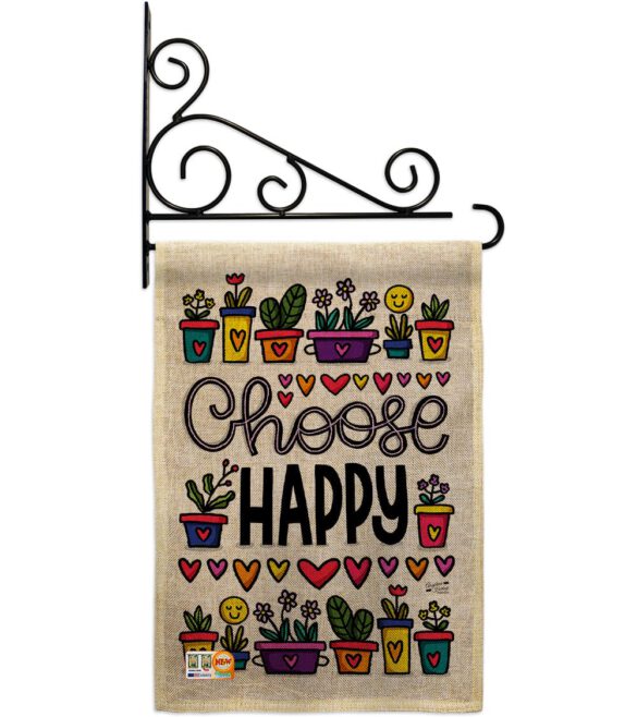 Choose Happy - Expression Inspirational Vertical Impressions Decorative Flags HG137205 Made In USA - Image 14