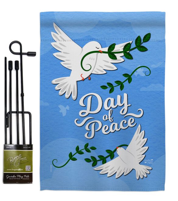 Day of Peace - Expression Inspirational Vertical Impressions Decorative Flags HG137400 Made In USA - Image 4