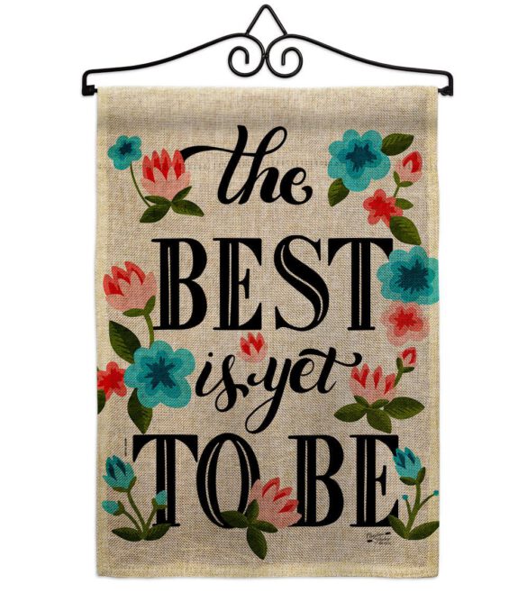 Best is Yet - Expression Inspirational Vertical Impressions Decorative Flags HG137459 Made In USA - Image 17