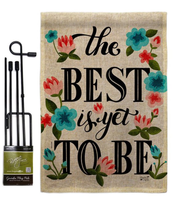 Best is Yet - Expression Inspirational Vertical Impressions Decorative Flags HG137459 Made In USA - Image 14