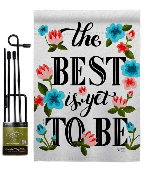 Best is Yet - Expression Inspirational Vertical Impressions Decorative Flags HG137459 Made In USA - Image 4