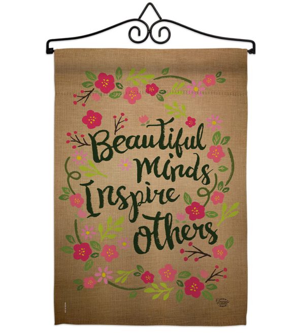 Beautiful Minds Inspire Others - Expression Inspirational Vertical Impressions Decorative Flags HG191097 Made In USA - Image 7