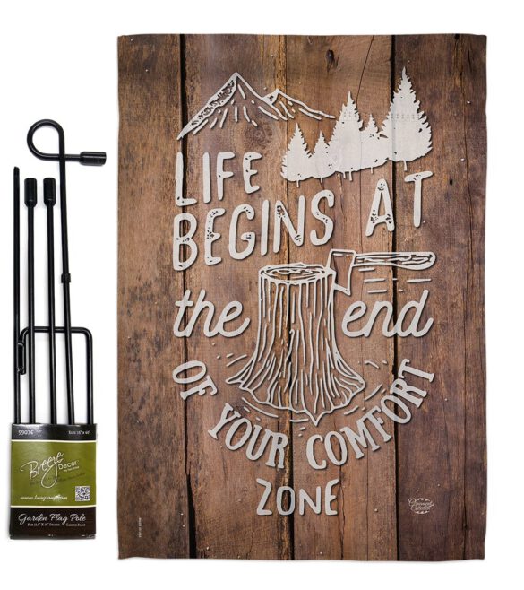 End of your Comfort Zone - Expression Inspirational Vertical Impressions Decorative Flags HG191100 Made In USA - Image 4