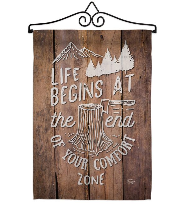 End of your Comfort Zone - Expression Inspirational Vertical Impressions Decorative Flags HG191100 Made In USA - Image 7