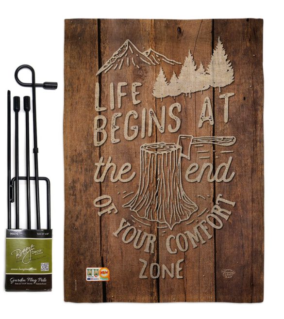 End of your Comfort Zone - Expression Inspirational Vertical Impressions Decorative Flags HG191100 Made In USA - Image 9