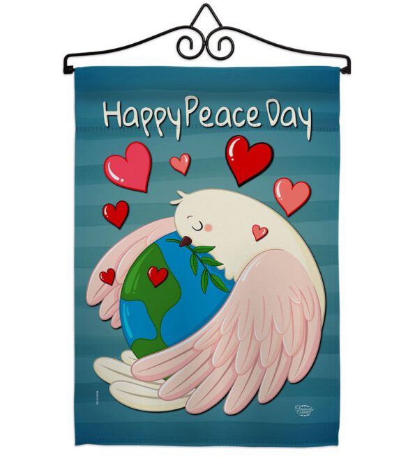 Happy Peace Day - Expression Inspirational Vertical Impressions Decorative Flags HG192420 Made In USA - Image 7