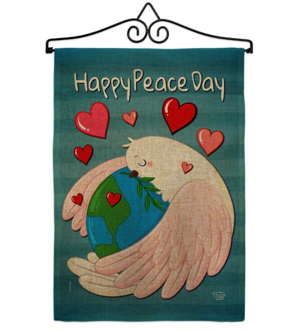 Happy Peace Day - Expression Inspirational Vertical Impressions Decorative Flags HG192420 Made In USA - Image 17