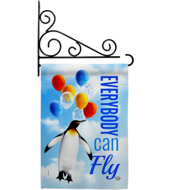 Everybody Can Fly - Expression Inspirational Vertical Impressions Decorative Flags HG192613 Made In USA - Image 8