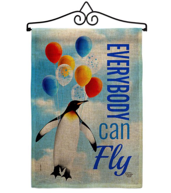 Everybody Can Fly - Expression Inspirational Vertical Impressions Decorative Flags HG192613 Made In USA - Image 17