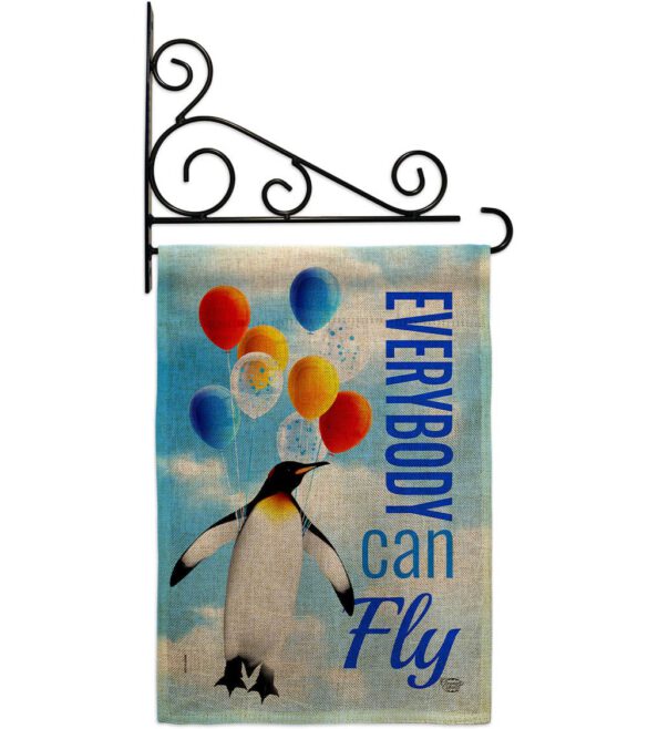 Everybody Can Fly - Expression Inspirational Vertical Impressions Decorative Flags HG192613 Made In USA - Image 18