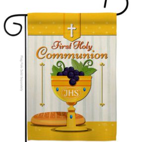 Holy Communion - Faith Religious Inspirational Vertical Impressions Decorative Flags HG120062 Made In USA