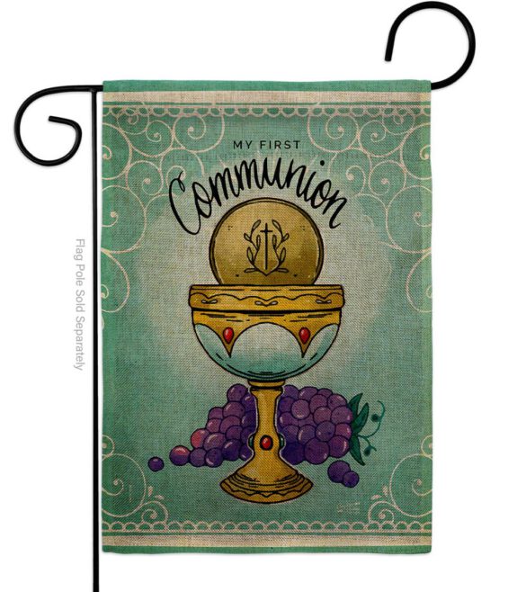 First Communion - Faith Religious Inspirational Vertical Impressions Decorative Flags HG130342 Made In USA - Image 22