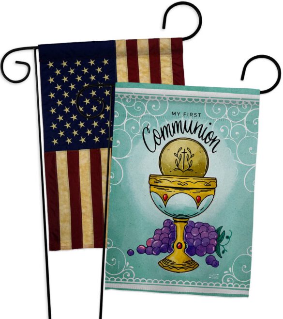 First Communion - Faith Religious Inspirational Vertical Impressions Decorative Flags HG130342 Made In USA - Image 7