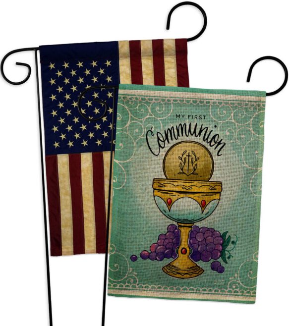 First Communion - Faith Religious Inspirational Vertical Impressions Decorative Flags HG130342 Made In USA - Image 28