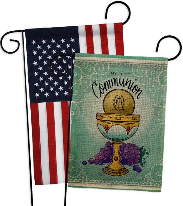 First Communion - Faith Religious Inspirational Vertical Impressions Decorative Flags HG130342 Made In USA - Image 30