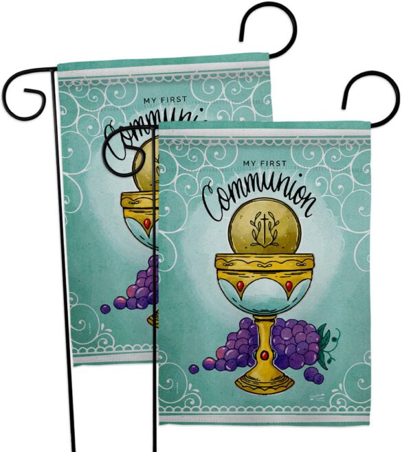 First Communion - Faith Religious Inspirational Vertical Impressions Decorative Flags HG130342 Made In USA - Image 11