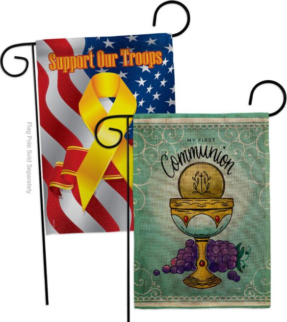First Communion - Faith Religious Inspirational Vertical Impressions Decorative Flags HG130342 Made In USA - Image 34