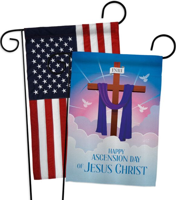 Happy Asgension - Faith Religious Inspirational Vertical Impressions Decorative Flags HG130429 Made In USA - Image 9