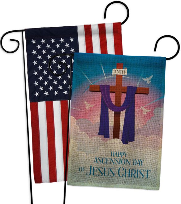 Happy Asgension - Faith Religious Inspirational Vertical Impressions Decorative Flags HG130429 Made In USA - Image 30