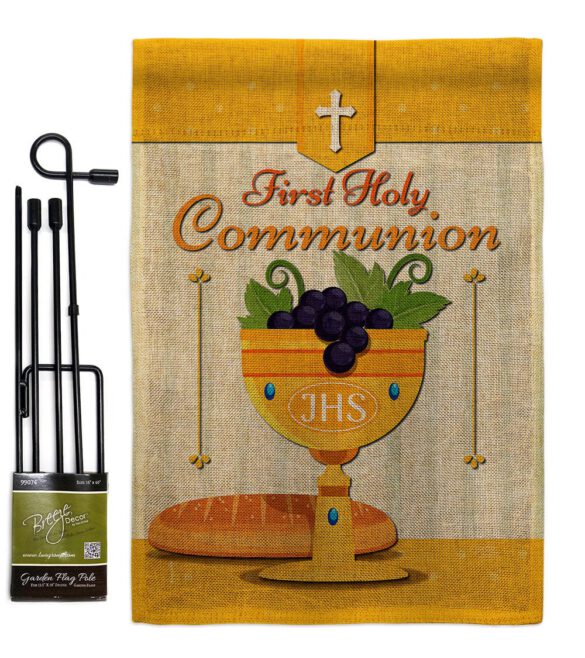 Holy Communion - Faith Religious Inspirational Vertical Impressions Decorative Flags HG120062 Made In USA - Image 25