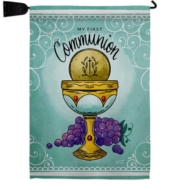 First Communion - Faith Religious Inspirational Vertical Impressions Decorative Flags HG130342 Made In USA - Image 18