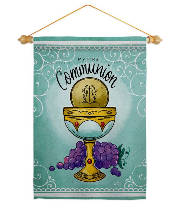 First Communion - Faith Religious Inspirational Vertical Impressions Decorative Flags HG130342 Made In USA - Image 19