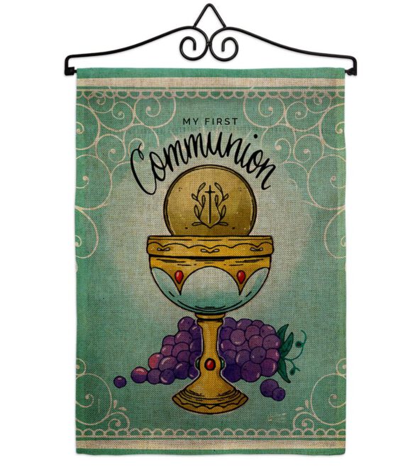 First Communion - Faith Religious Inspirational Vertical Impressions Decorative Flags HG130342 Made In USA - Image 37