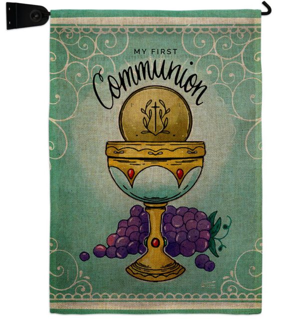 First Communion - Faith Religious Inspirational Vertical Impressions Decorative Flags HG130342 Made In USA - Image 39