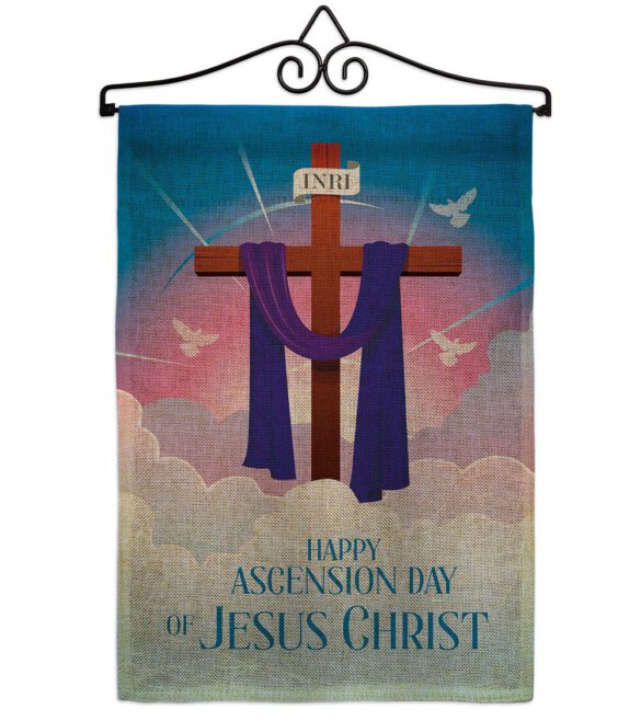 Happy Asgension - Faith Religious Inspirational Vertical Impressions Decorative Flags HG130429 Made In USA - Image 37