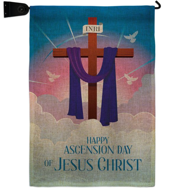 Happy Asgension - Faith Religious Inspirational Vertical Impressions Decorative Flags HG130429 Made In USA - Image 39