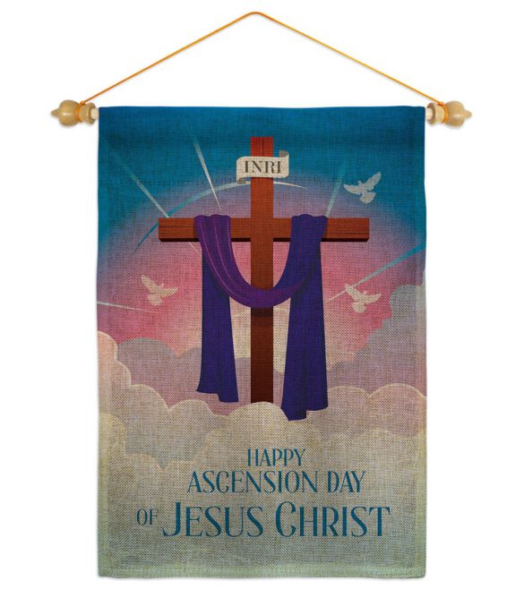Happy Asgension - Faith Religious Inspirational Vertical Impressions Decorative Flags HG130429 Made In USA - Image 40