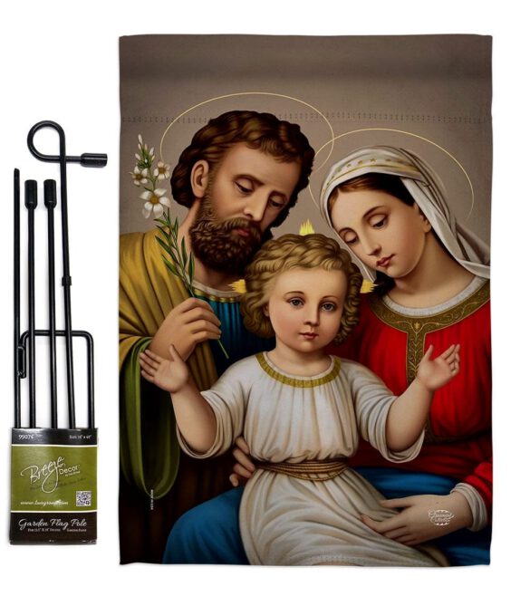 Holy Family - Faith Religious Inspirational Vertical Impressions Decorative Flags HG190085 Made In USA - Image 4