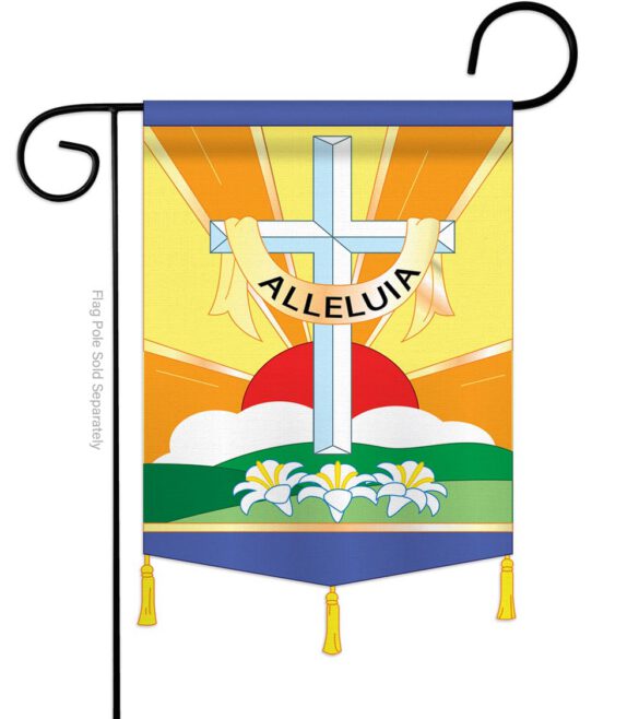 Alleluia - Faith & Religious Inspirational Vertical Applique Decorative Flags HG103030 - Image 5