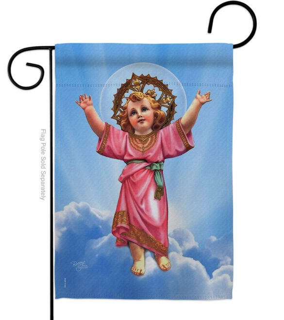 Divine Baby Jesus - Faith & Religious Inspirational Vertical Impressions Decorative Flags HG103052 Made In USA