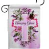 Floral Amazing Grace - Faith & Religious Inspirational Vertical Impressions Decorative Flags HG103089 Made In USA