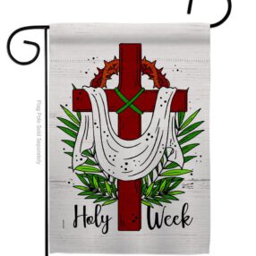 Holy Week - Faith & Religious Inspirational Vertical Impressions Decorative Flags HG137446 Made In USA