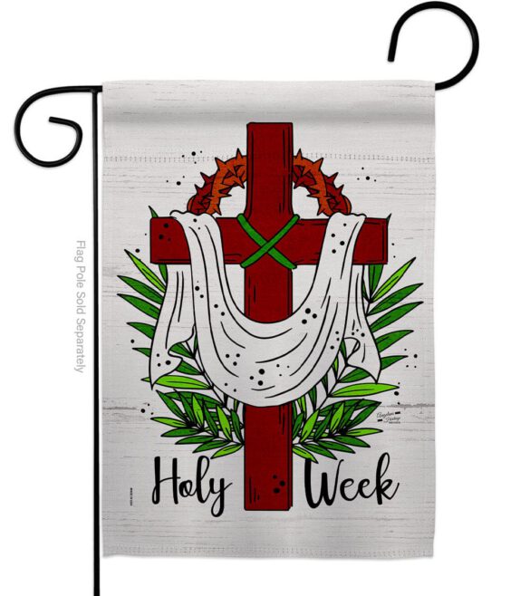 Holy Week - Faith & Religious Inspirational Vertical Impressions Decorative Flags HG137446 Made In USA