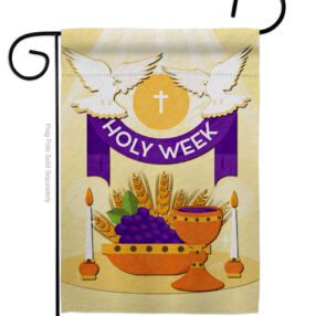 Holy Week - Faith & Religious Inspirational Vertical Impressions Decorative Flags HG137449 Made In USA