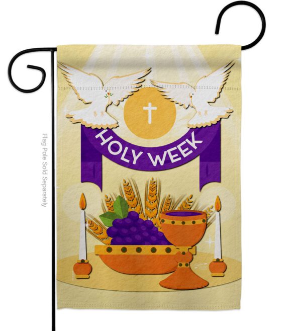 Holy Week - Faith & Religious Inspirational Vertical Impressions Decorative Flags HG137449 Made In USA