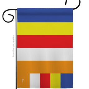 Buddhist - Faith & Religious Inspirational Vertical Impressions Decorative Flags HG140818 Made In USA
