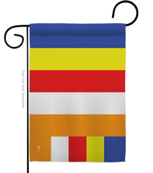Buddhist - Faith & Religious Inspirational Vertical Impressions Decorative Flags HG140818 Made In USA