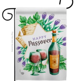 Happy Passover - Faith & Religious Inspirational Vertical Impressions Decorative Flags HG192242 Made In USA