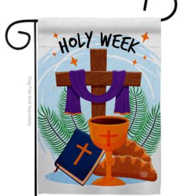 Holy Week - Faith & Religious Inspirational Vertical Impressions Decorative Flags HG192444 Made In USA