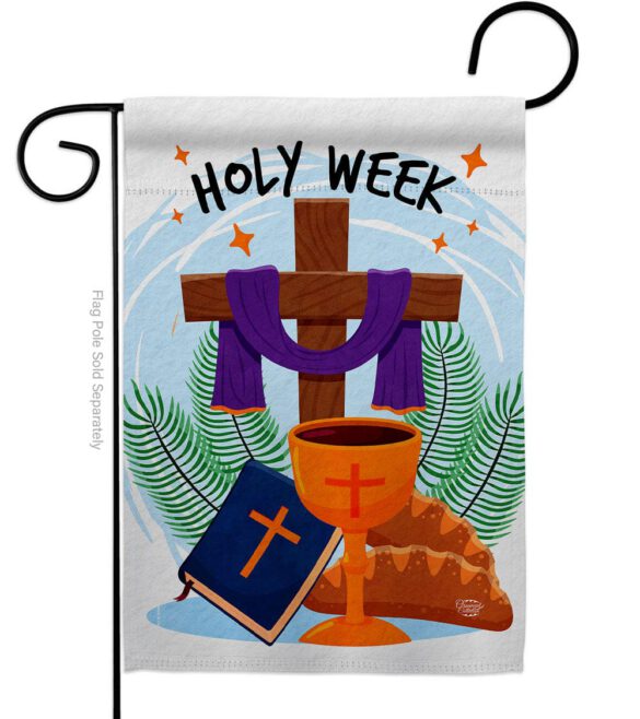 Holy Week - Faith & Religious Inspirational Vertical Impressions Decorative Flags HG192444 Made In USA