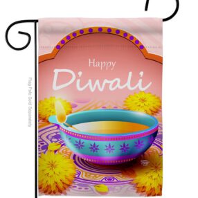 Happy Diwali - Faith & Religious Inspirational Vertical Impressions Decorative Flags HG192467 Made In USA