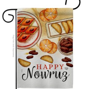 Happy Nowruz Day - Faith & Religious Inspirational Vertical Impressions Decorative Flags HG192468 Made In USA