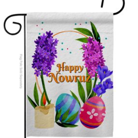 Colorful Nowruz - Faith & Religious Inspirational Vertical Impressions Decorative Flags HG192492 Made In USA