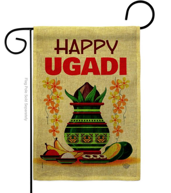 Happy Ugadi - Faith & Religious Inspirational Vertical Impressions Decorative Flags HG192503 Made In USA - Image 11